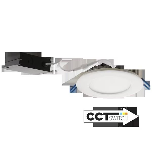 4 Ultra Slim LED Round Panel Light with 5-CCT Switch